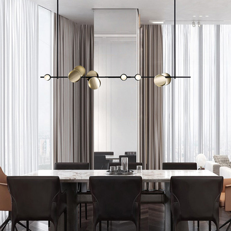 Moderne Geometry Island Light Restaurant Anhängerlampe mit Acrylschatten