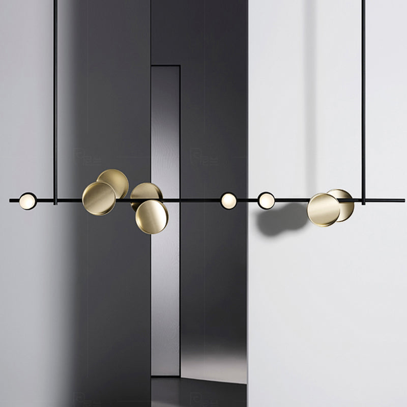 Moderne Geometry Island Light Restaurant Anhängerlampe mit Acrylschatten