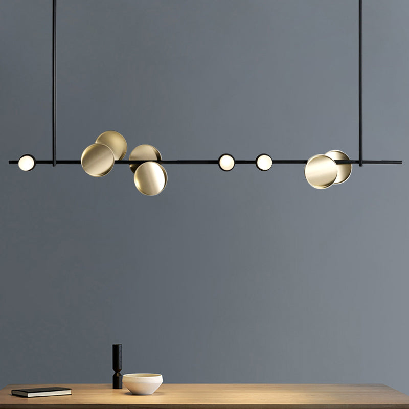 Moderne Geometry Island Light Restaurant Anhängerlampe mit Acrylschatten