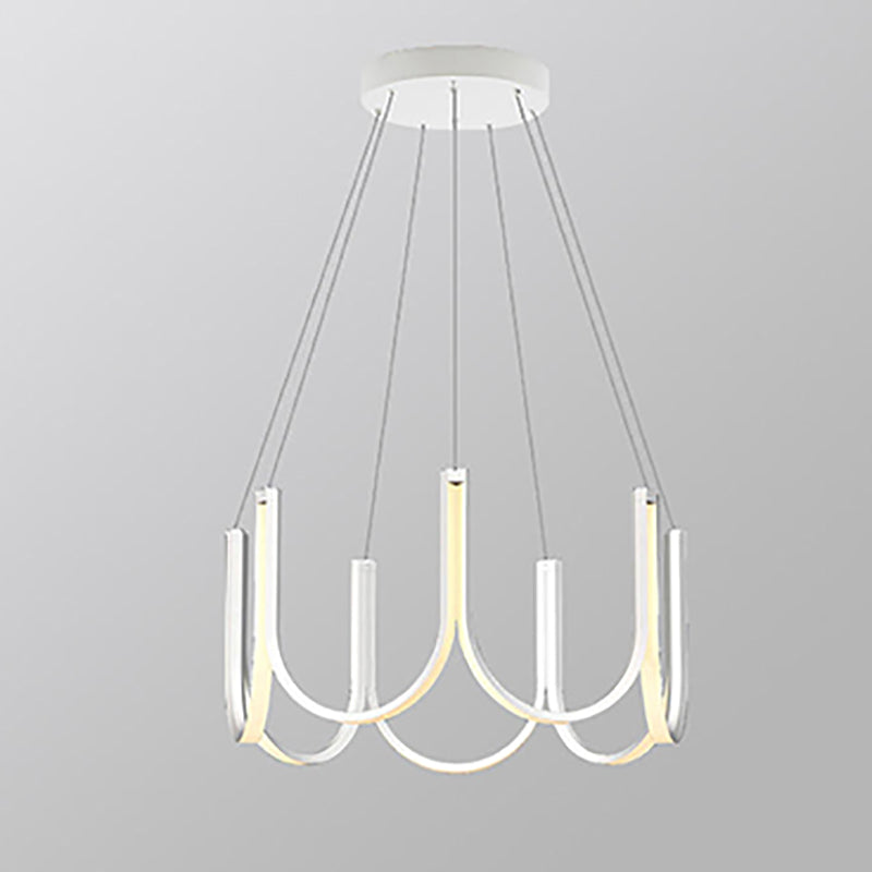 Nordic Aluminum Chandelier Geometric Multi Light Hanging Light for Restaurant