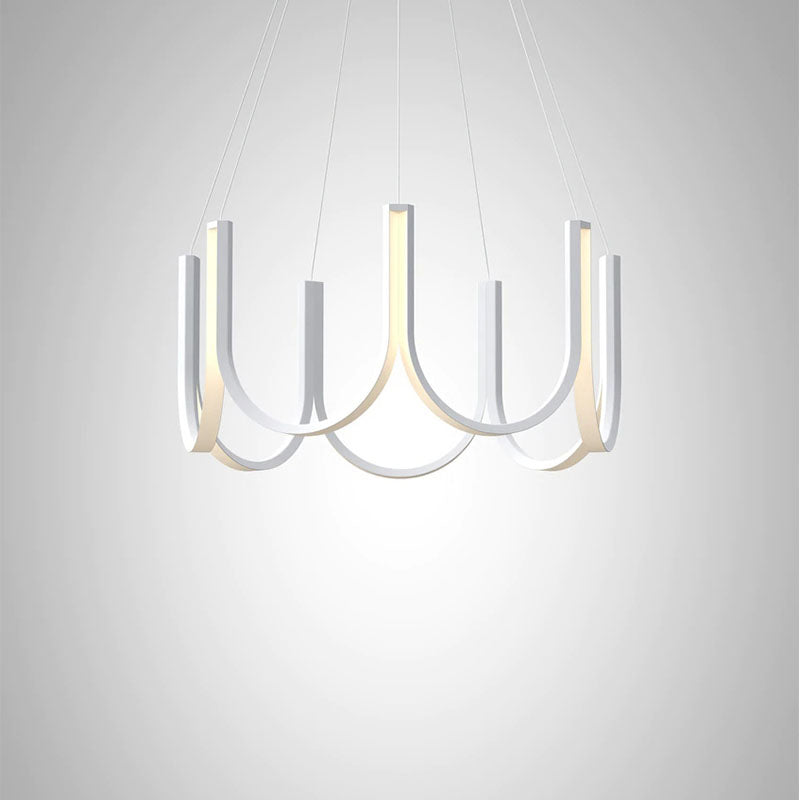 Nordic Aluminum Chandelier Geometric Multi Light Hanging Light for Restaurant