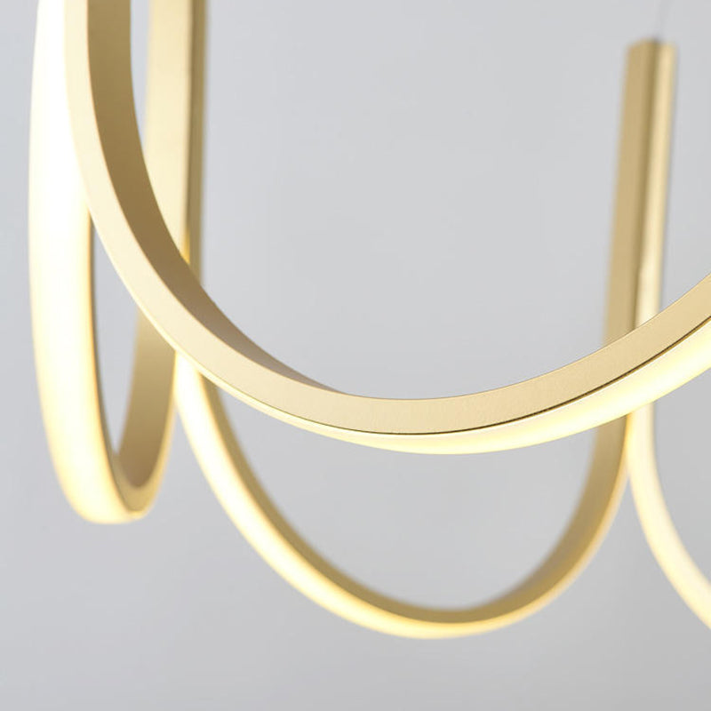 Nordic Aluminum Chandelier Geometric Multi Light Hanging Light for Restaurant