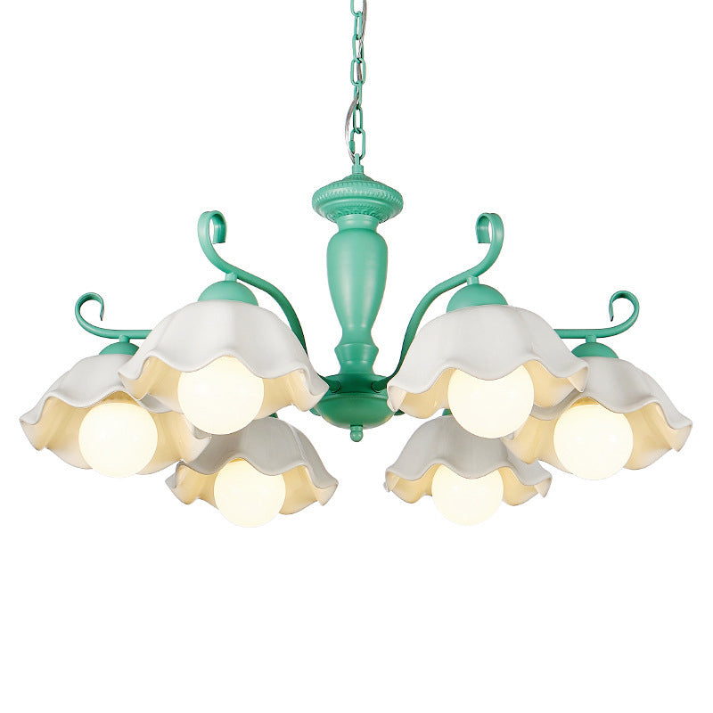 Lampada a sospensione a sospensione a sospensione in stile multi-testa Lampada a forma di lampadario per soggiorno per soggiorno