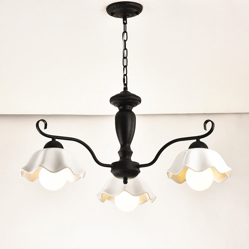 Multi-Head Nordic Style Pendant Lamp Floral Shape Chandelier Pendant Light for Living Room