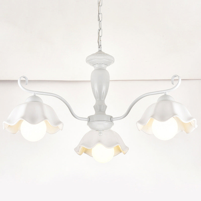 Multi-Head Nordic Style Pendant Lamp Floral Shape Chandelier Pendant Light for Living Room