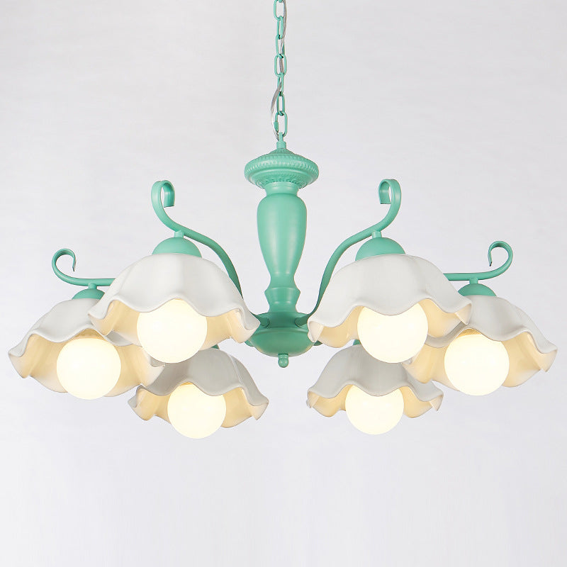 Lampada a sospensione a sospensione a sospensione in stile multi-testa Lampada a forma di lampadario per soggiorno per soggiorno