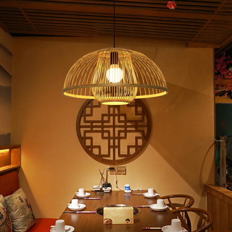 Bamboo moderne suspendu le luminaire pendentif simple pour le salon du salon