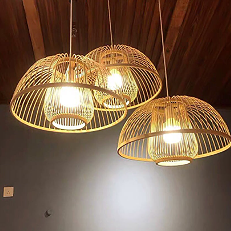 Bamboo moderne suspendu le luminaire pendentif simple pour le salon du salon