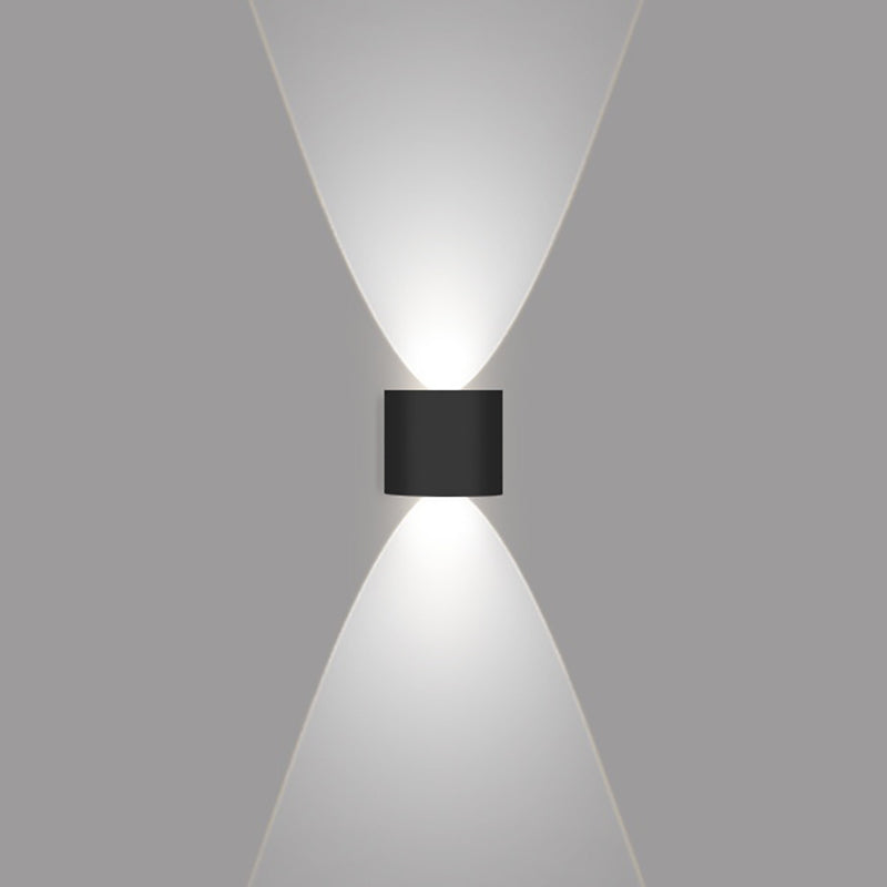 Aluminium -Wandleuchten im nordischen Stil schwarzes Mehrlichtwandlicht für draußen