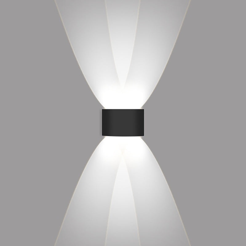 Aluminium -Wandleuchten im nordischen Stil schwarzes Mehrlichtwandlicht für draußen