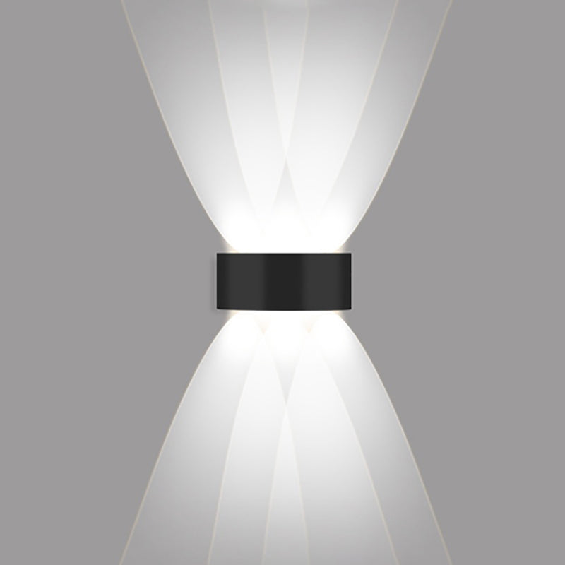 Aluminium -Wandleuchten im nordischen Stil schwarzes Mehrlichtwandlicht für draußen