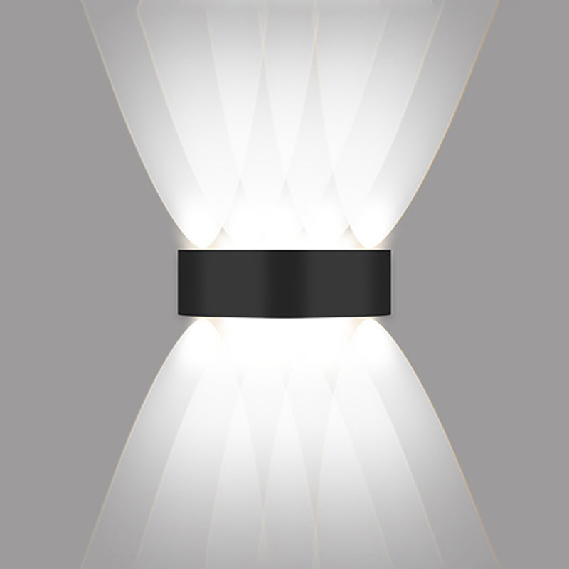 Aluminium -Wandleuchten im nordischen Stil schwarzes Mehrlichtwandlicht für draußen