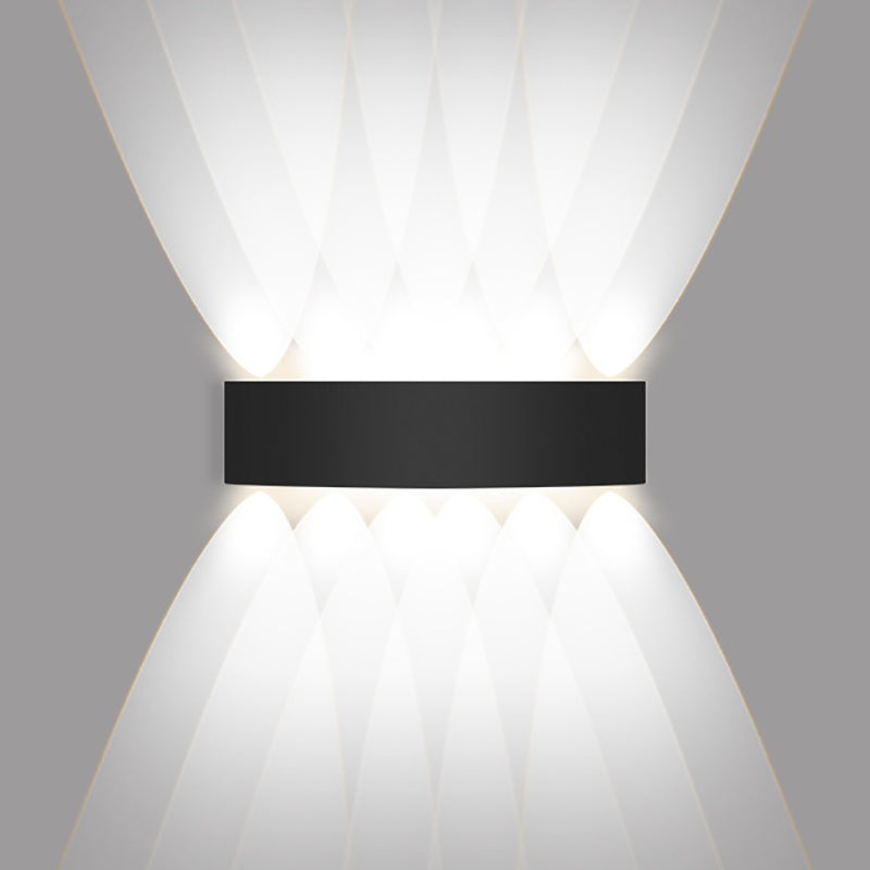 Aluminium -Wandleuchten im nordischen Stil schwarzes Mehrlichtwandlicht für draußen