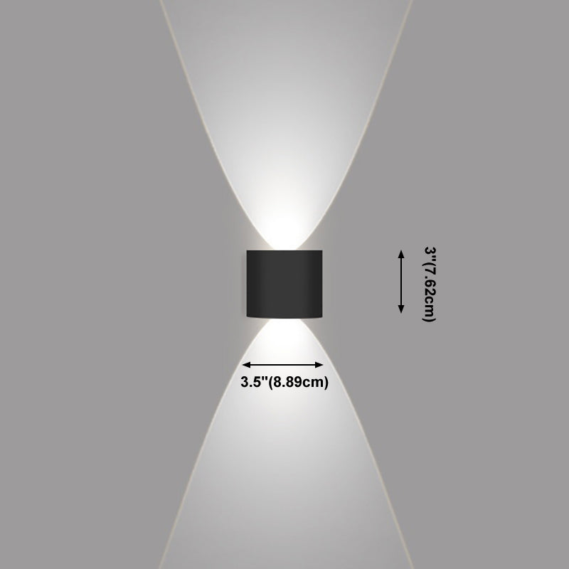 Aluminium -Wandleuchten im nordischen Stil schwarzes Mehrlichtwandlicht für draußen