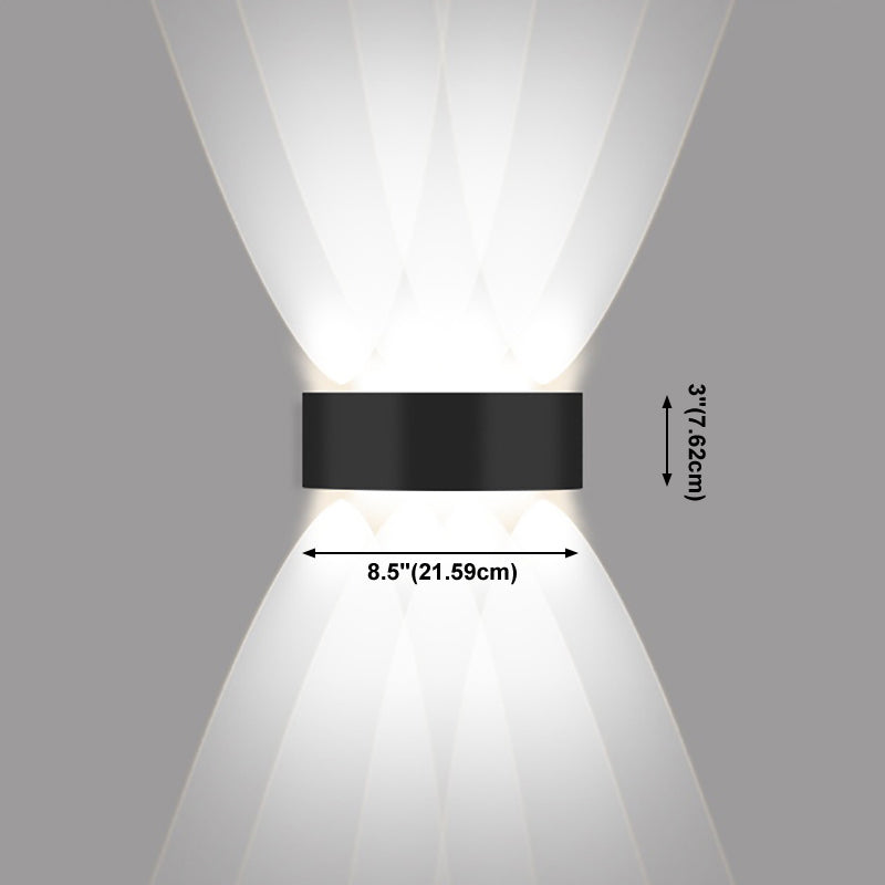 Aluminium -Wandleuchten im nordischen Stil schwarzes Mehrlichtwandlicht für draußen