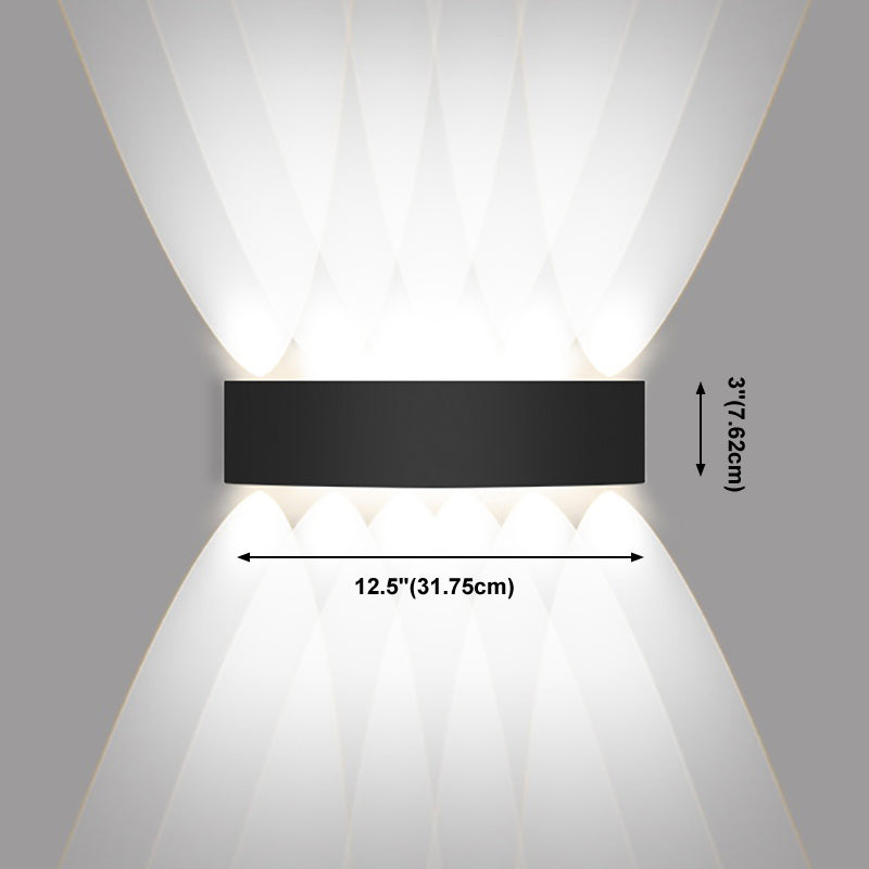 Aluminium -Wandleuchten im nordischen Stil schwarzes Mehrlichtwandlicht für draußen