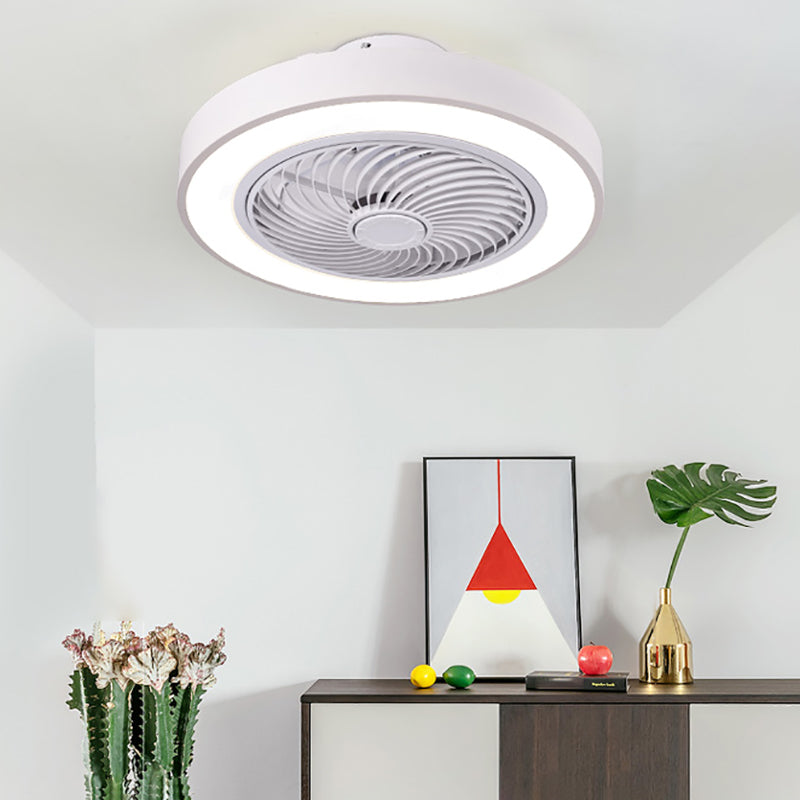 Nordische Metall Deckenventilator 1-Kopf-Flush-Halterungs-Leuchten mit ABS-Lüfterklinge