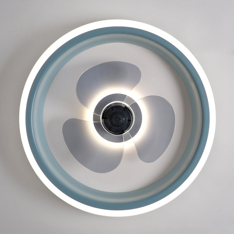 Lampada a ventola a soffitto in metallo in stile semplice per la camera da letto