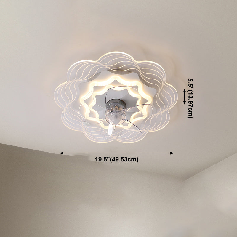Lampada a ventola a soffitto in metallo in stile semplice per la camera da letto