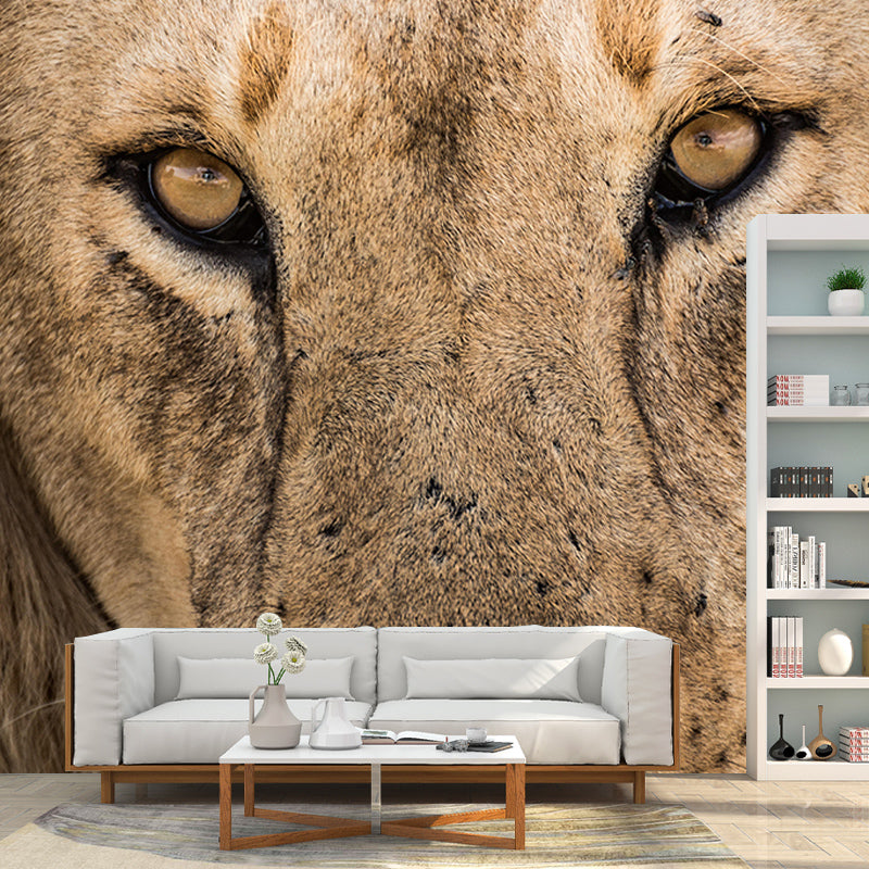 Contemporary Style Wild Animal Mural Mildew Resistant for Bedroom