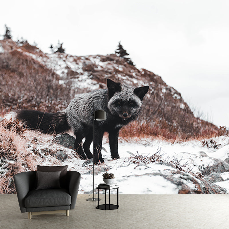 Fancy 3D Print Style Wild Animal Mural Mildew Resistant Room Wall Art