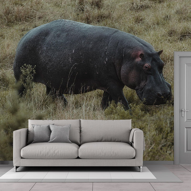 Wall Covering Contemporary Style Wild Animal Mural Wallpaper Mildew Resistant