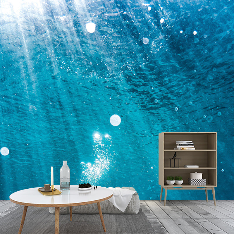 Seabed Tropical Beach Style Mural Mildew Resistant Bathroom Wall Covering