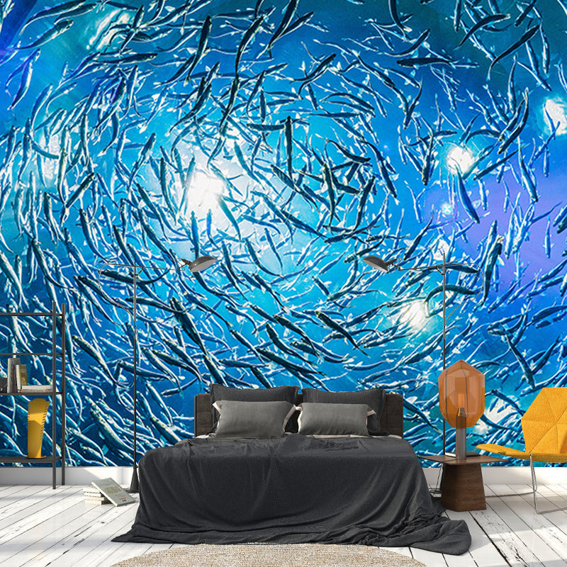 Seabed Tropical Beach Style Mural Mildew Resistant for Bedroom