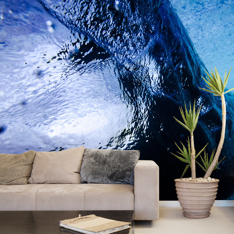 Jellyfish Pattern Tropical Beach Style Seabed Mural Mildew Resistant for Living Room