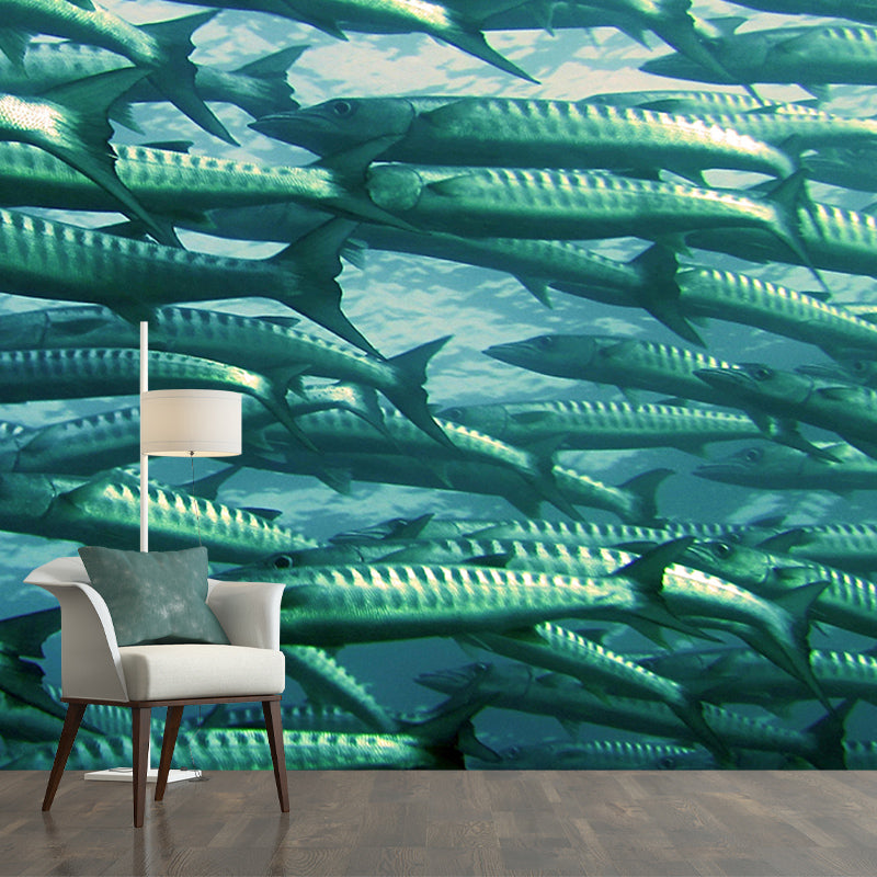 Sea Fish Tropical Beach Style Seabed Mural Wallpaper Mildew Resistant Wall Art