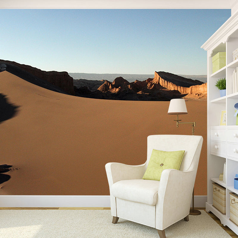 Desert Natural Contemporary Style Desert Wall Mural Mildew Resistant for Room