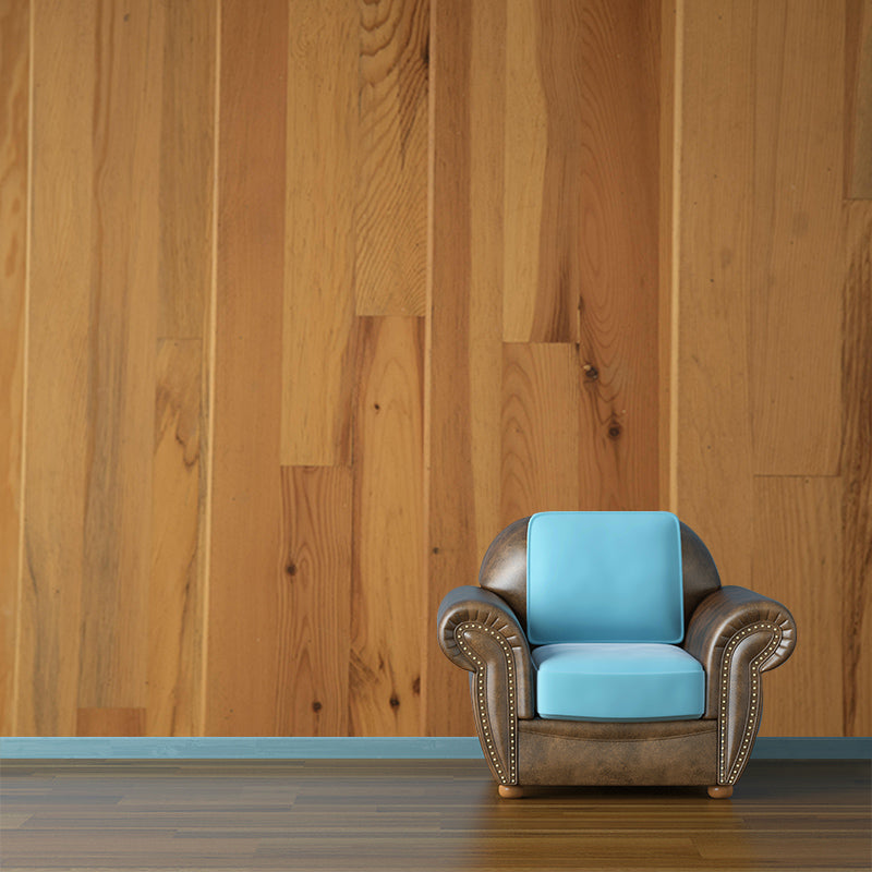 Industrial Style Wood Texture Mural Mildew Resistant for Bedroom