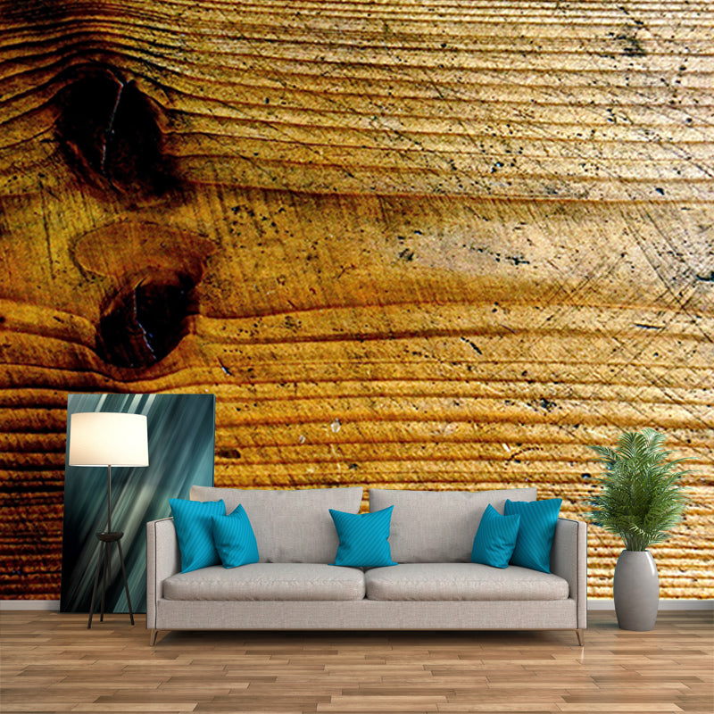 Wood Texture Industrial Style 3D Print Mural Mildew Resistant for Room