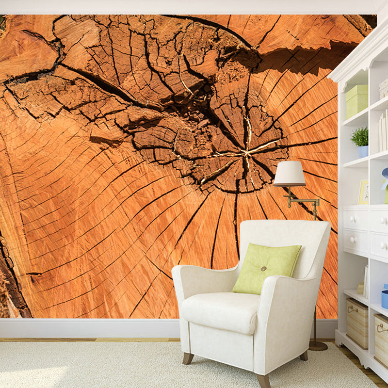 Wall Art Industrial Style Wood Texture Mural Wallpaper Mildew Resistant