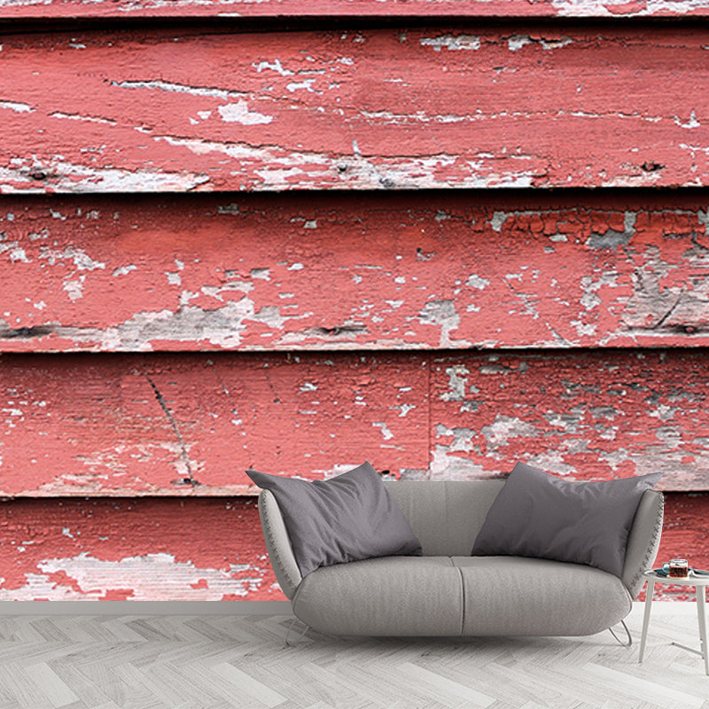 Wood Texture Mural Industrial Style Wallpaper Mildew Resistant Wall Covering