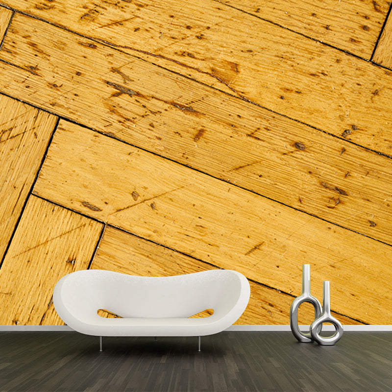 3D Print Industrial Style Wood Texture Mural Mildew Resistant Wall Art