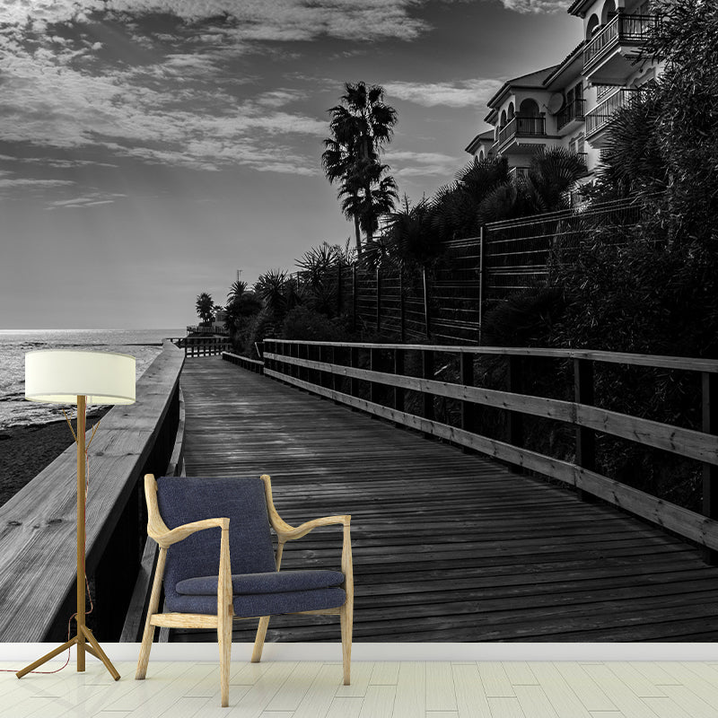 Wooden Bridge Environmental Space Extension Mural Wallpaper Photography Home Decor