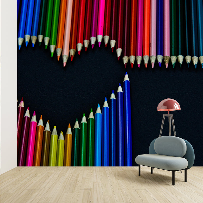 Pencil 3D Mildew Resistant Personal Hobby Mural Drawing Wallpaper Atelier Wall Covering