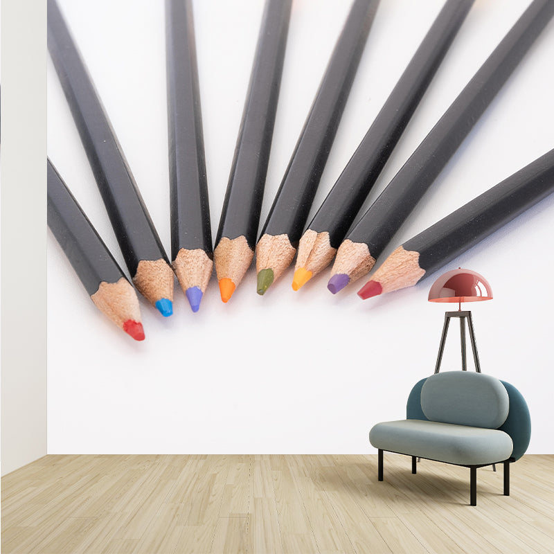 Pencil Color Eco-friendly Personal Hobby Mural Drawing Wallpaper Atelier Wall Decor