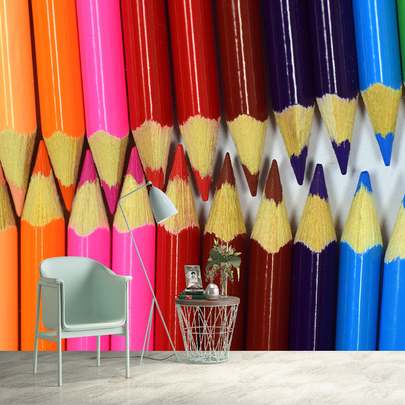 Pencil Color Eco-friendly Personal Hobby Mural Drawing Wallpaper Atelier Wall Decor