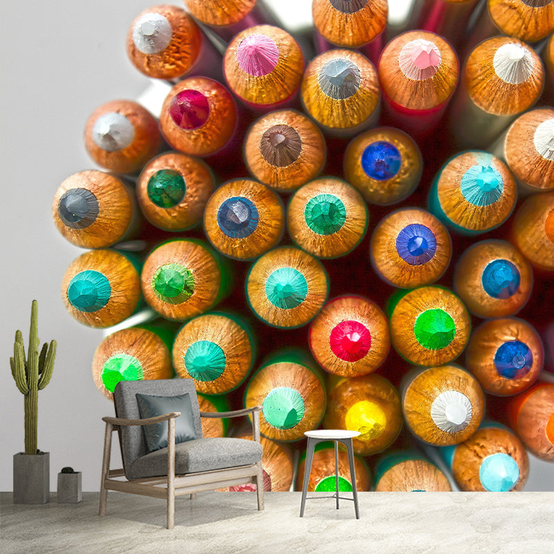 Pencil Color Eco-friendly Personal Hobby Mural Drawing Wallpaper Atelier Wall Decor