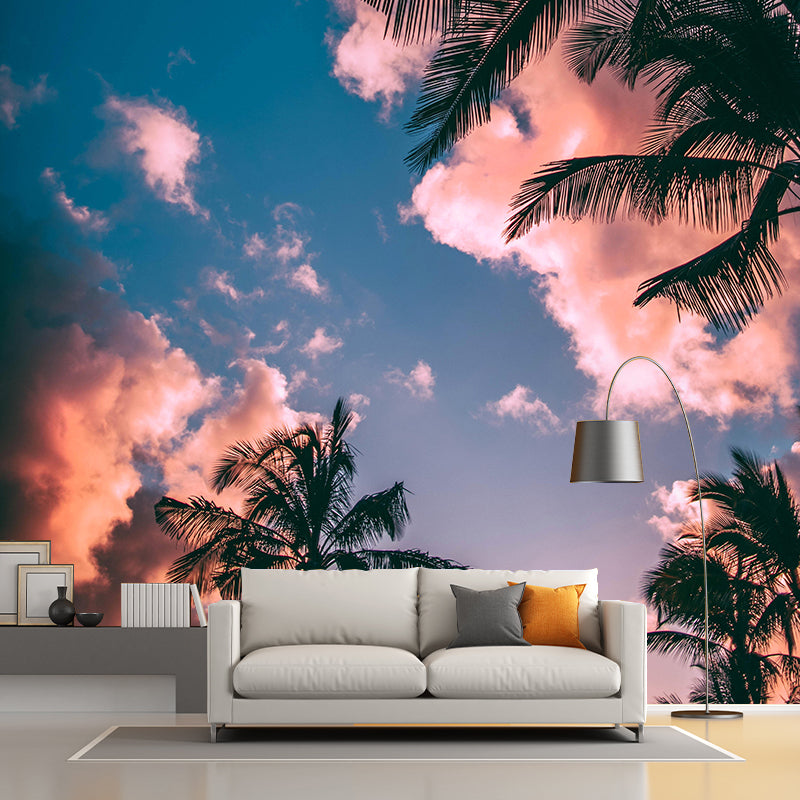 Tropical Palm Mildew Resistant Mural Wallpaper Decorative Photography Wall Covering