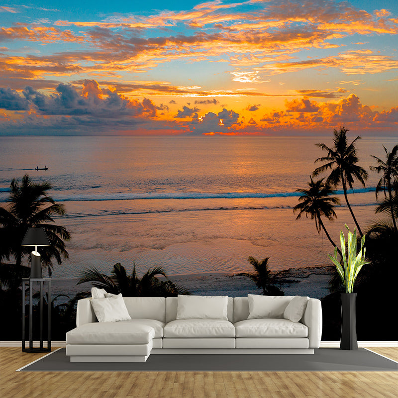 Tropical Palm Mildew Resistant Mural Wallpaper Decorative Photography Wall Covering