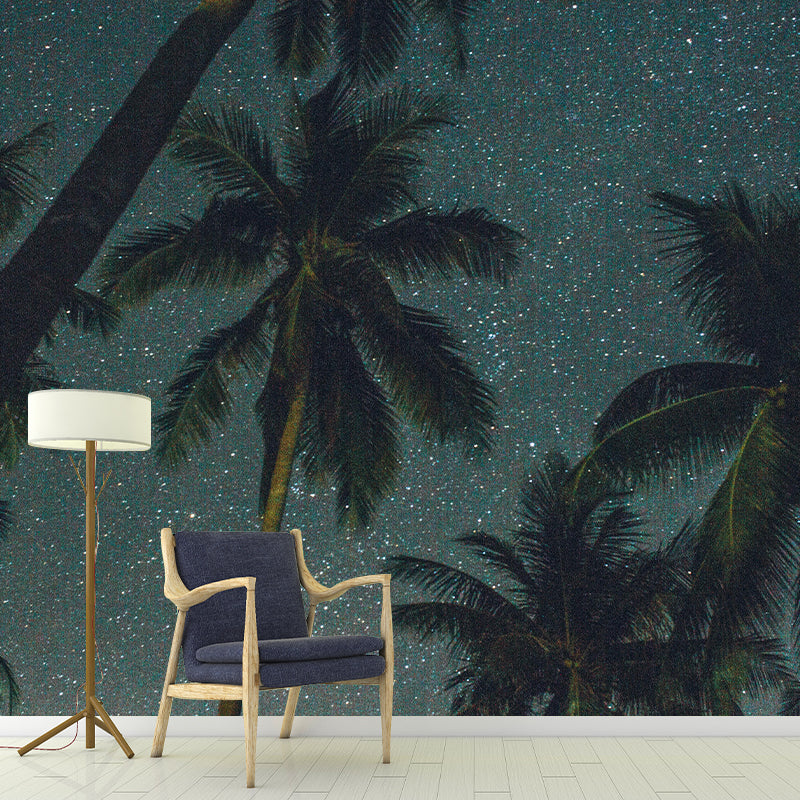 Tree Mildew Resistant Tropical Palm Mural Decorative Photography Home Decor