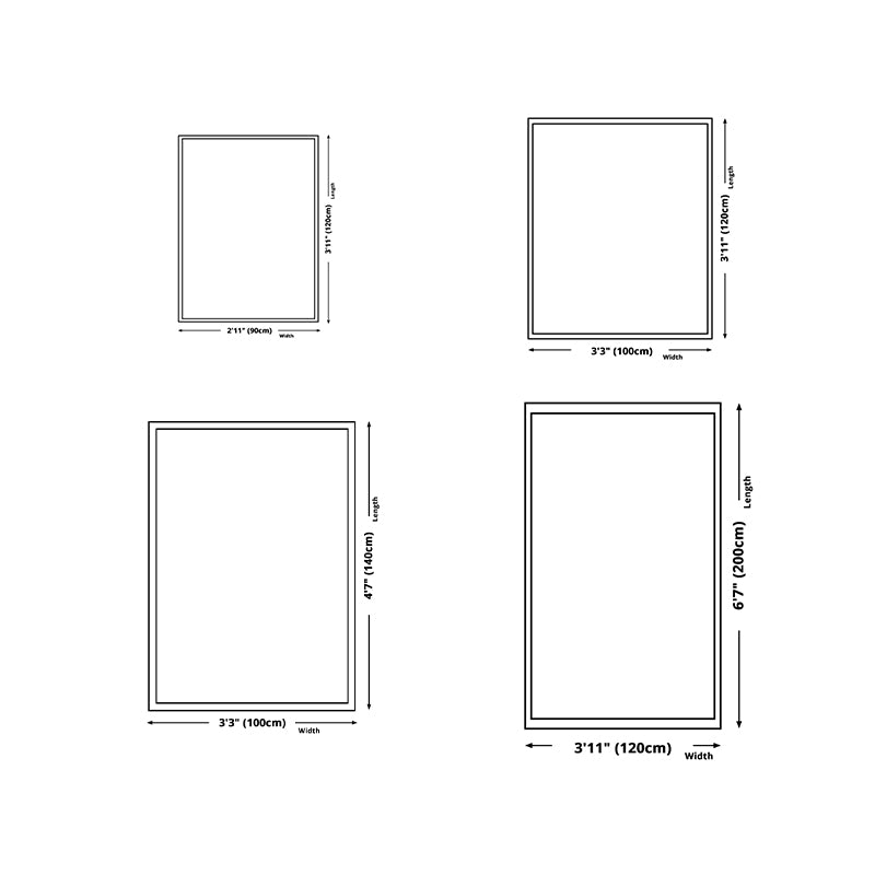 Rapis moderne beige PVC Color Block Rapis résistant à la tache pour le salon