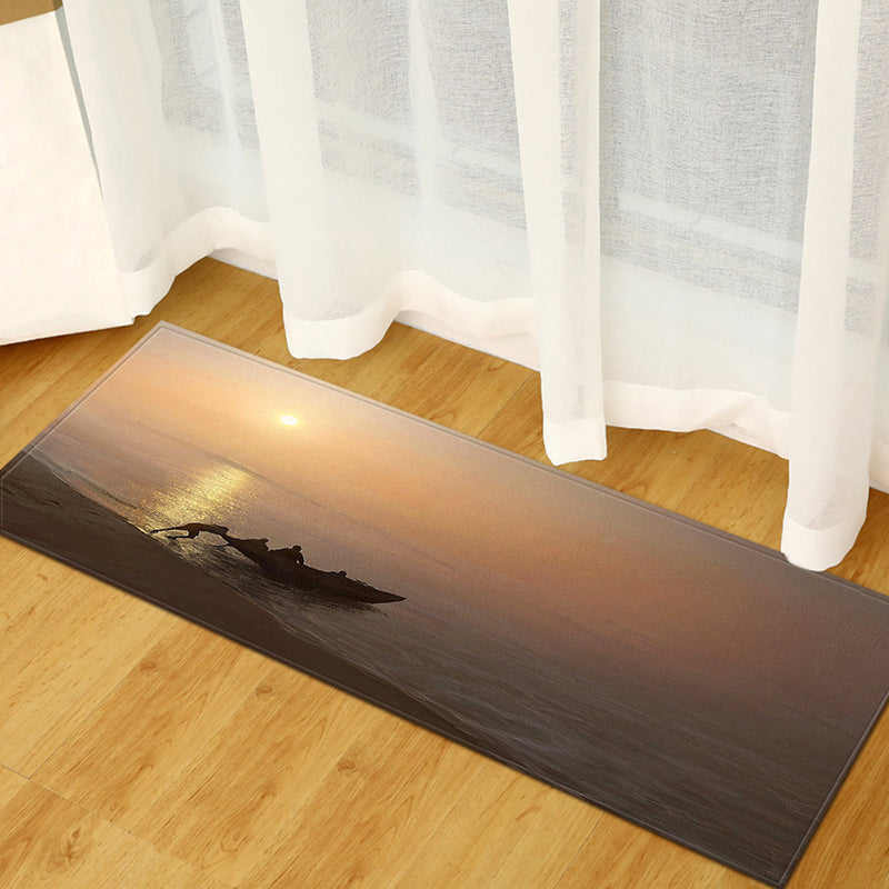 Brown Modern Teppich Polyester Haus Teppichwaschmaschine für Wohnkultur