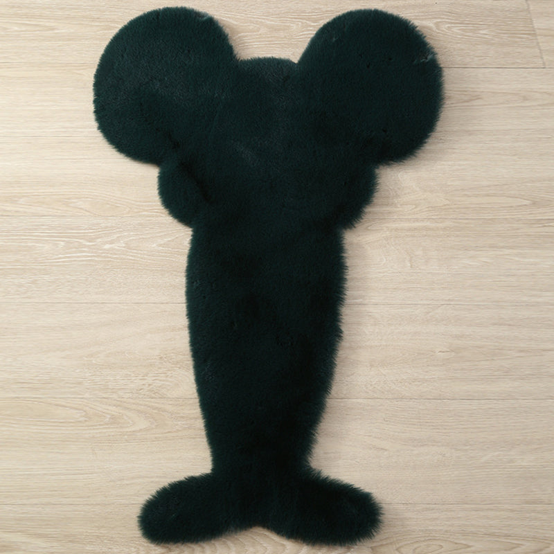 Alfombra casual de negro poliéster puro color alfombra interior alfombra lavable para decoración del hogar