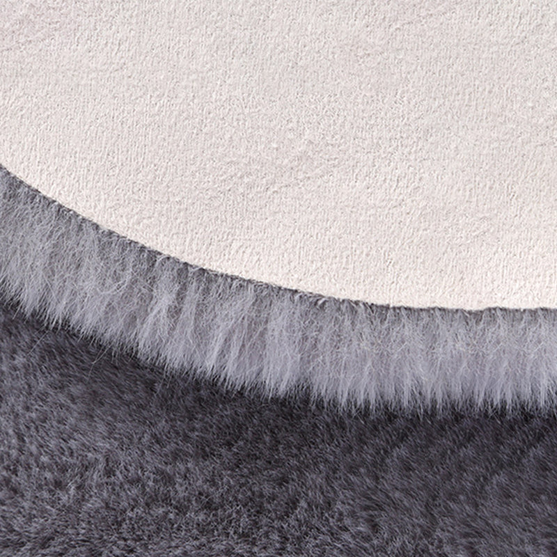 Schwarzer Casual Teppich Polyester Pure Farbe Innenteppich Waschbar für Wohnkultur