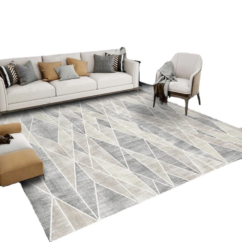 Tapis gris Wabi-Sabi Tapis lavable Polyester Rapier pour la décoration intérieure