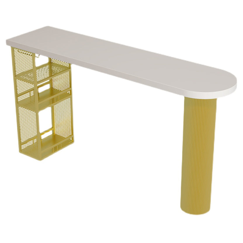 Contemporary Free Form Bar Stool Table Pine Wood Top Bar Table with Storage